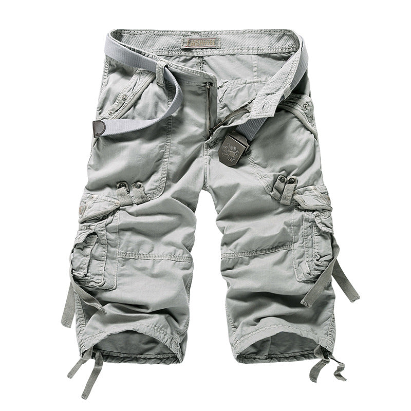 Men's Loose Fit Cargo Shorts with Multiple Pockets