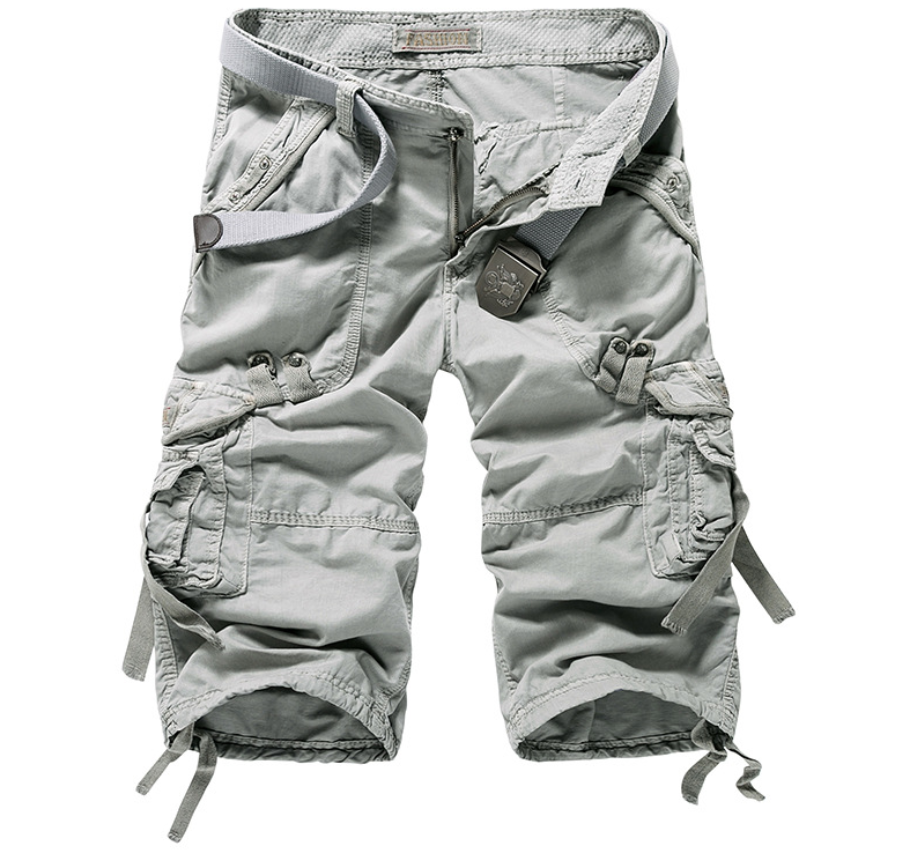 Men's Loose Fit Cargo Shorts with Multiple Pockets