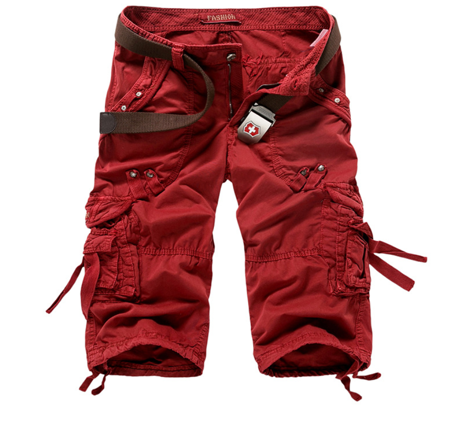 Men's Loose Fit Cargo Shorts with Multiple Pockets