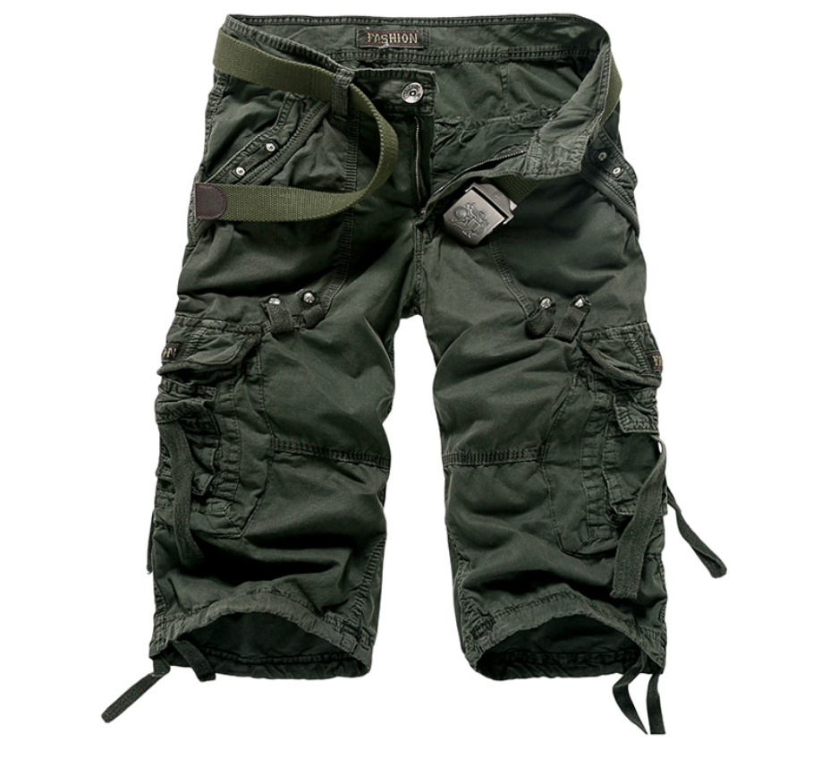 Men's Loose Fit Cargo Shorts with Multiple Pockets