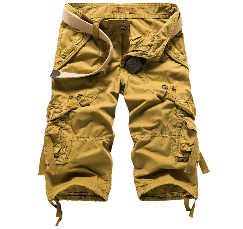 Men's Loose Fit Cargo Shorts with Multiple Pockets